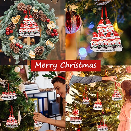 2022 Family Ornament Personalized Christmas Tree Ornament Santa Claus Gnome Diy Artisanal Customizable Decoration Family Of 3 Hanging Ornaments Custom #TOP4