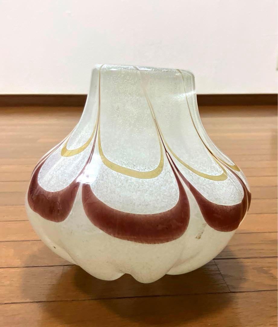 昭和レトロ　ガラス製 フラワーベース 花瓶　クラゲ　海月 レトロ ガラス製 フラワーベース 花瓶 クラゲ 海月