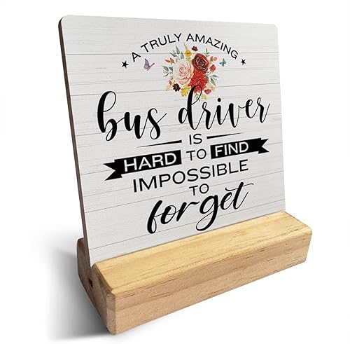 Cartel de madera con texto en inglés "Country a Truly Amazing Bus Driver is Hard to Find Bus Driver is Hard to Encontrar", decoración rústica