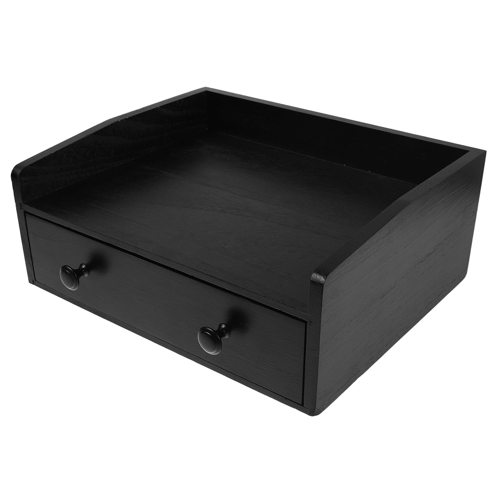 Boîte de Rangement Tiroir en Bois Foncé Robuste pour Dosettes de Café et Fournitures de Bureau, Design Multifonctionnel Élégant Cuisine et Décoration Maison