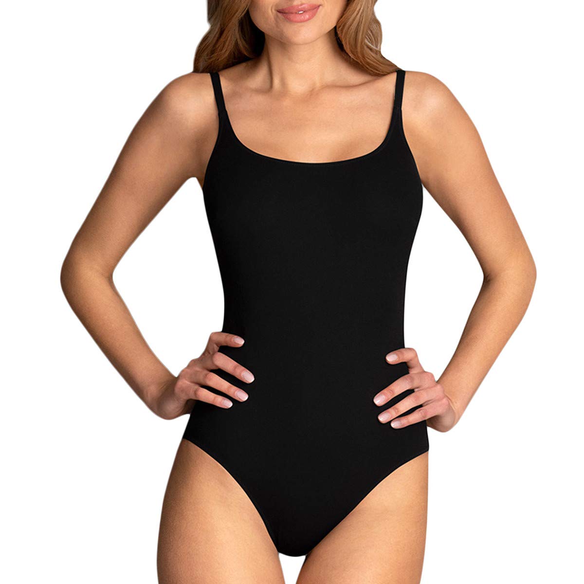 Rosa Faia Women's Black Suit One Piece Swimsuit