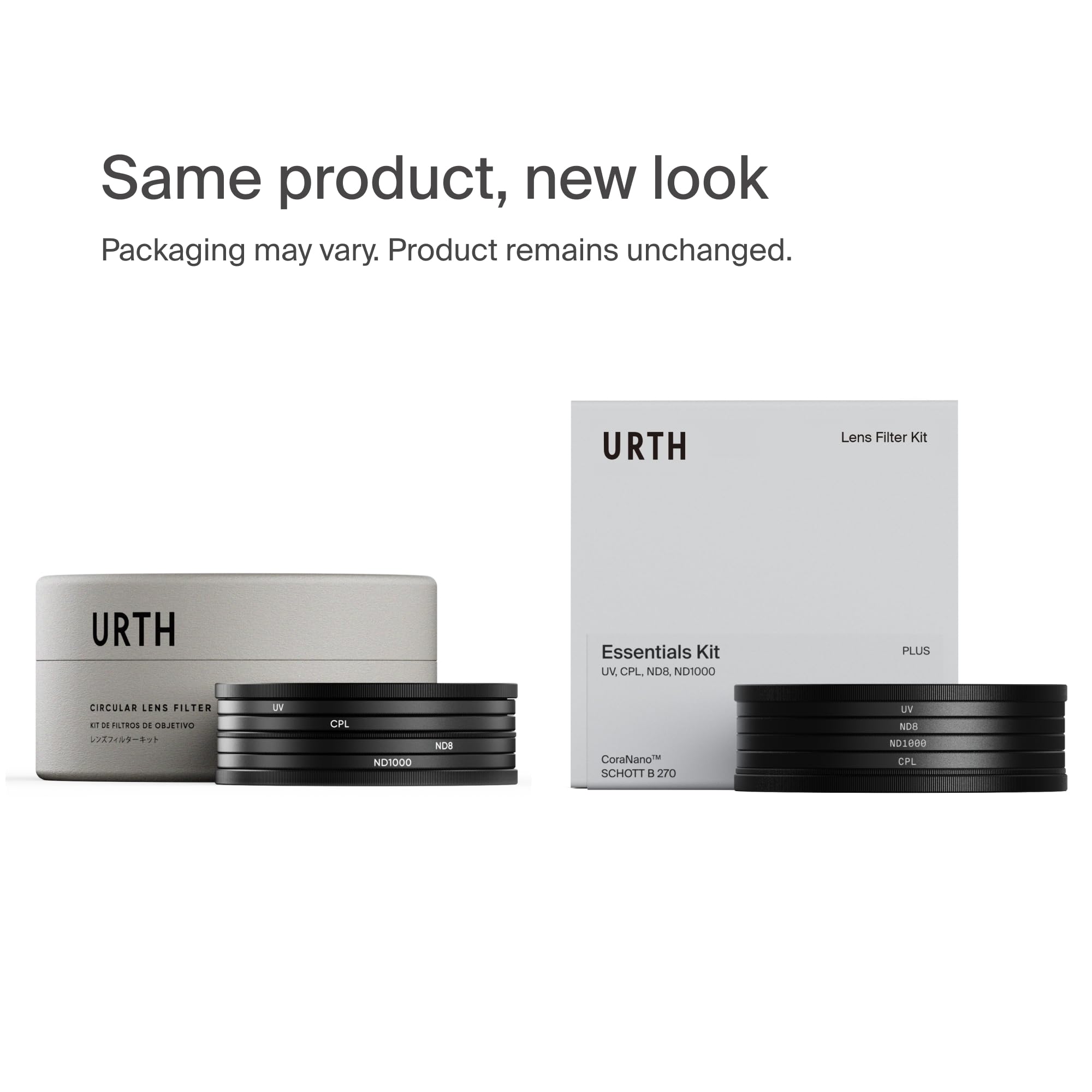 Urth 49 mm Kit Filtri UV, CPL, ND8, ND1000 (Plus) per Obiettivo 4-in-1 — Nano Rivestimento, Filtro per Fotocamera in Vetro Ottico HD con 2 Tappi