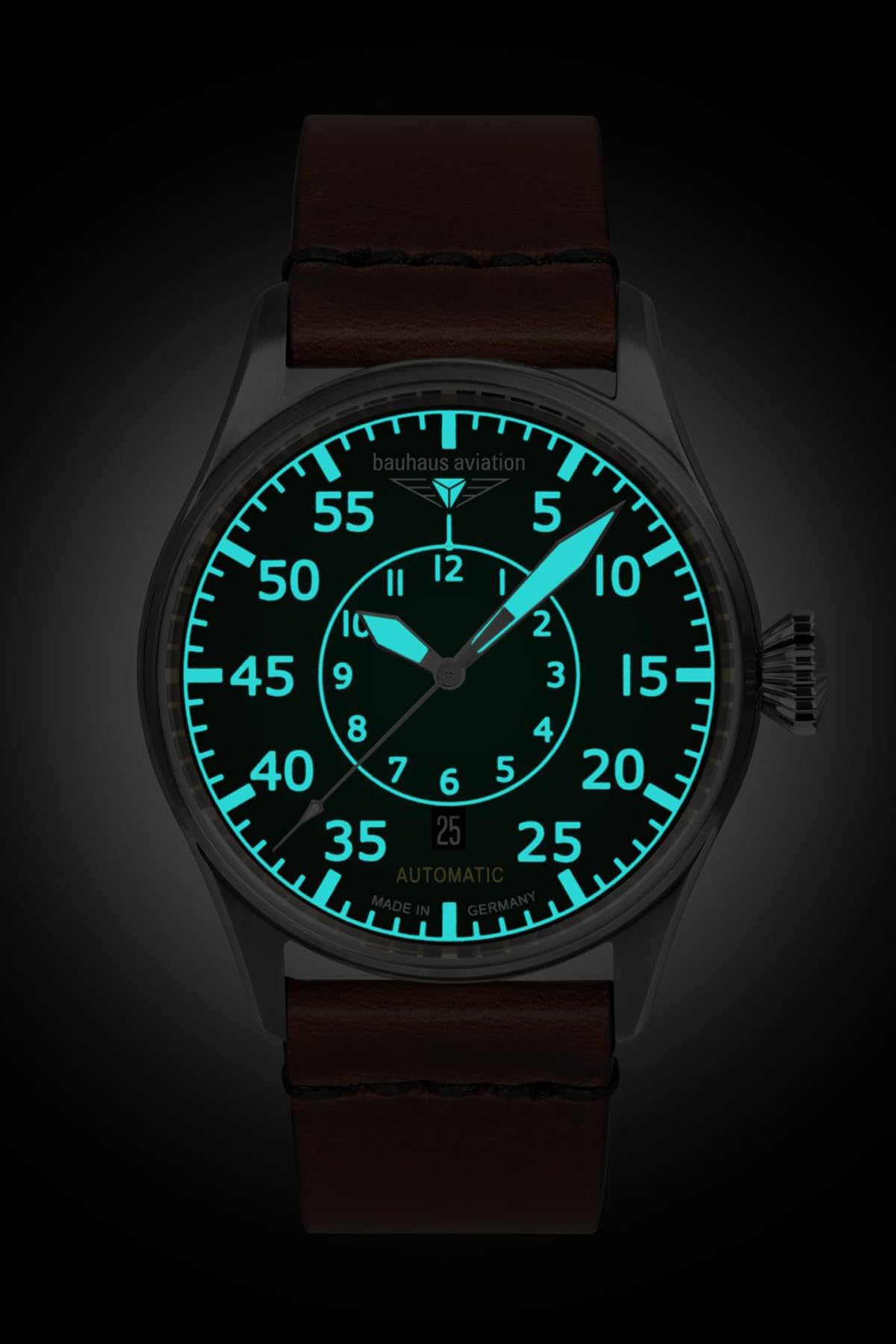 Bauhaus Herrenuhr Aviation CT-BHA Automatik Braun/Grün 2756-4