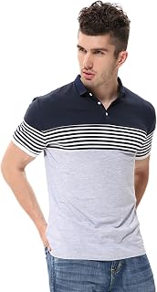 fanideaz Branded Mens Half Sleeve Cotton Striped Polo T-Shirt for Mens || Polo Tshirt for Men || Branded Tshirt for Men Price In India