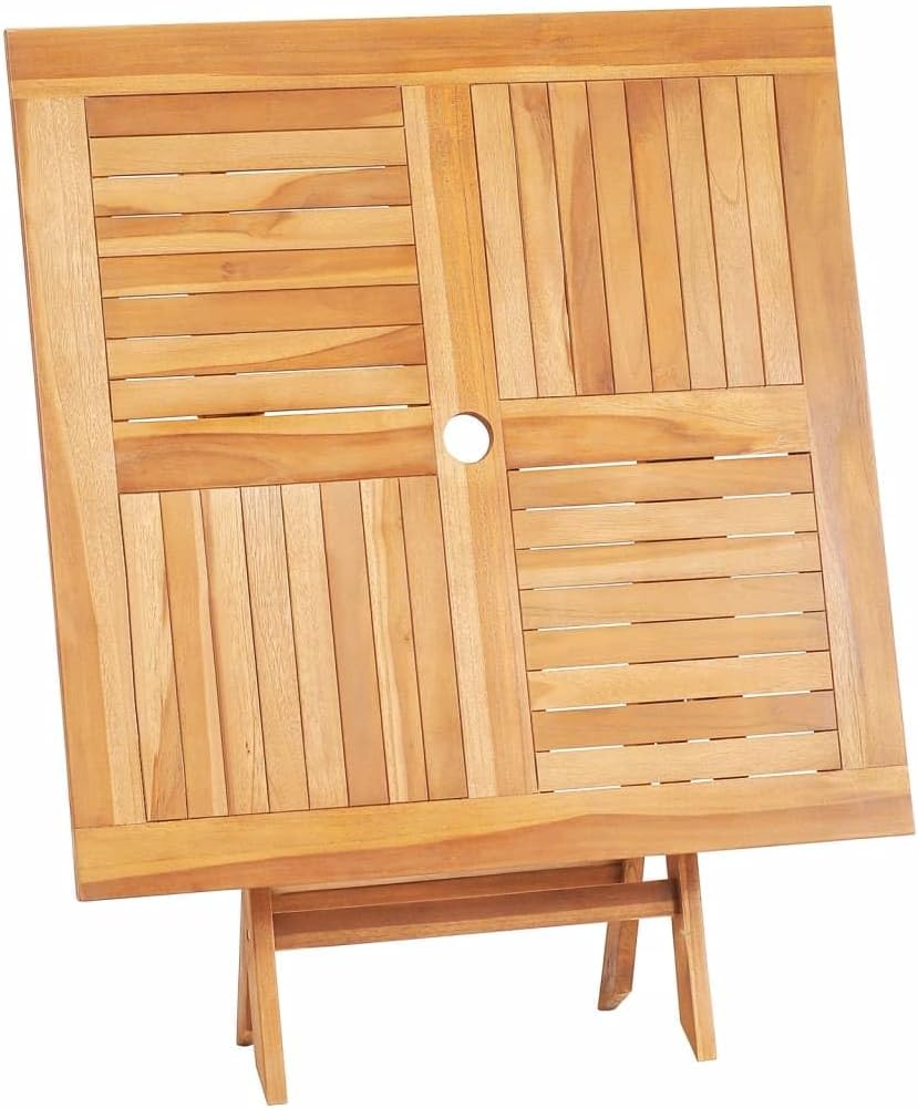 Folding Patio Table,Dining Table,Coffee Table,Outdoor Table,Garden Table,Lounge Table,Party Table,Living Room Table,for Garden,Front Porch,Backyard and Porch,33.5"x33.5"x29.9" Solid Teak Wood