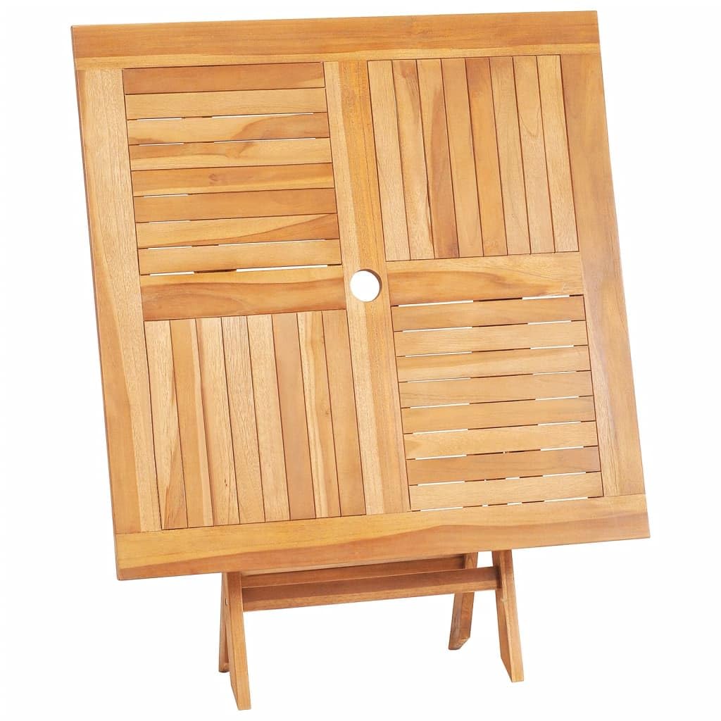 Tavoli da esterno pieghevoli, 85 x 85 x 76 cm, in legno massello di teak