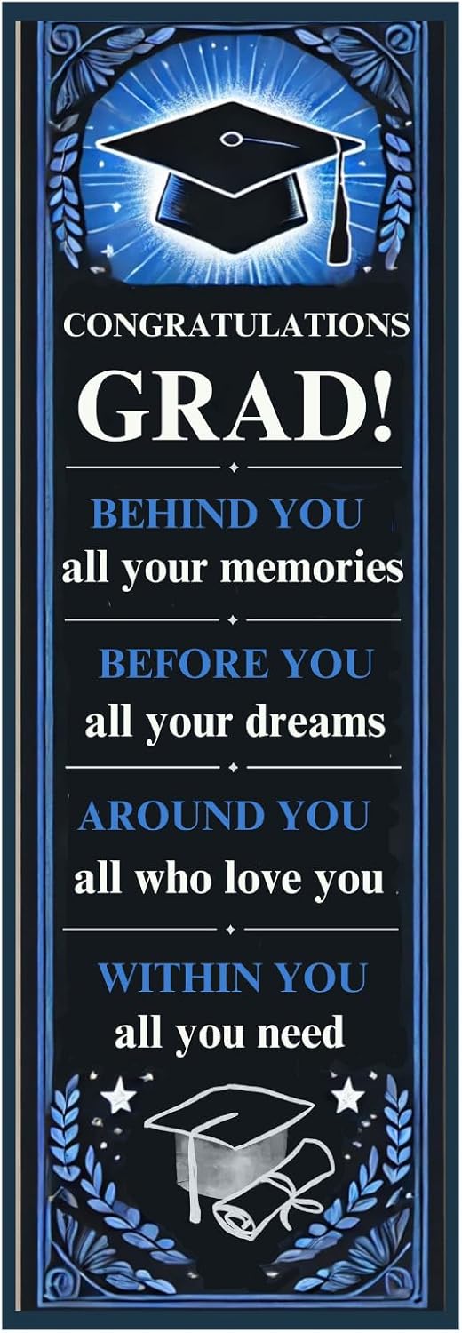 Congrats Congratulations Grad Graduation Bookmarks Glossy Book Marker, Bulk Gifts for Graduates, Seniors, Teachers, Classmates, Premium Glossy Card Stock Made in USA 100 Count
