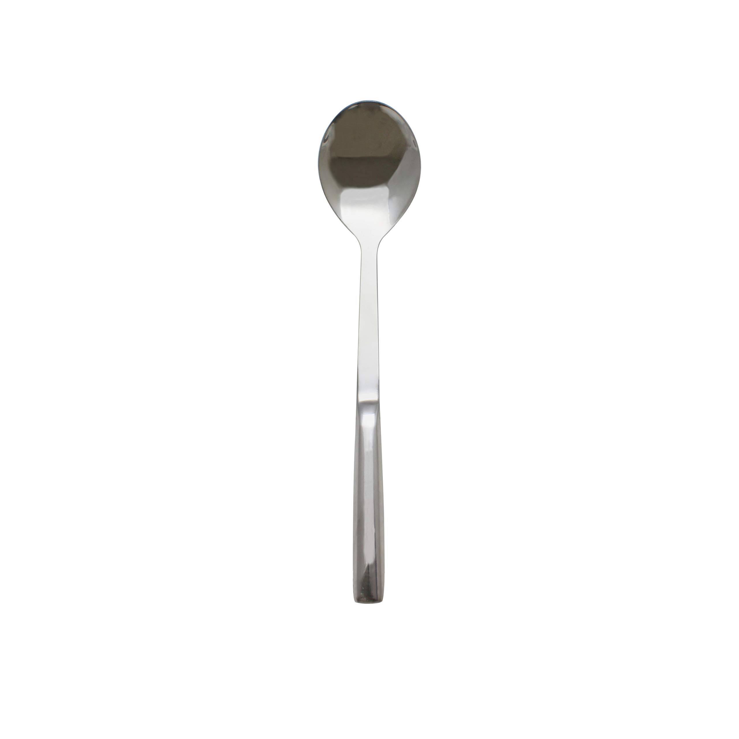 Stainless steel solid serving spoon by Thunder Group – Medium, Stainless Steel, Metallic, Model SLBF001