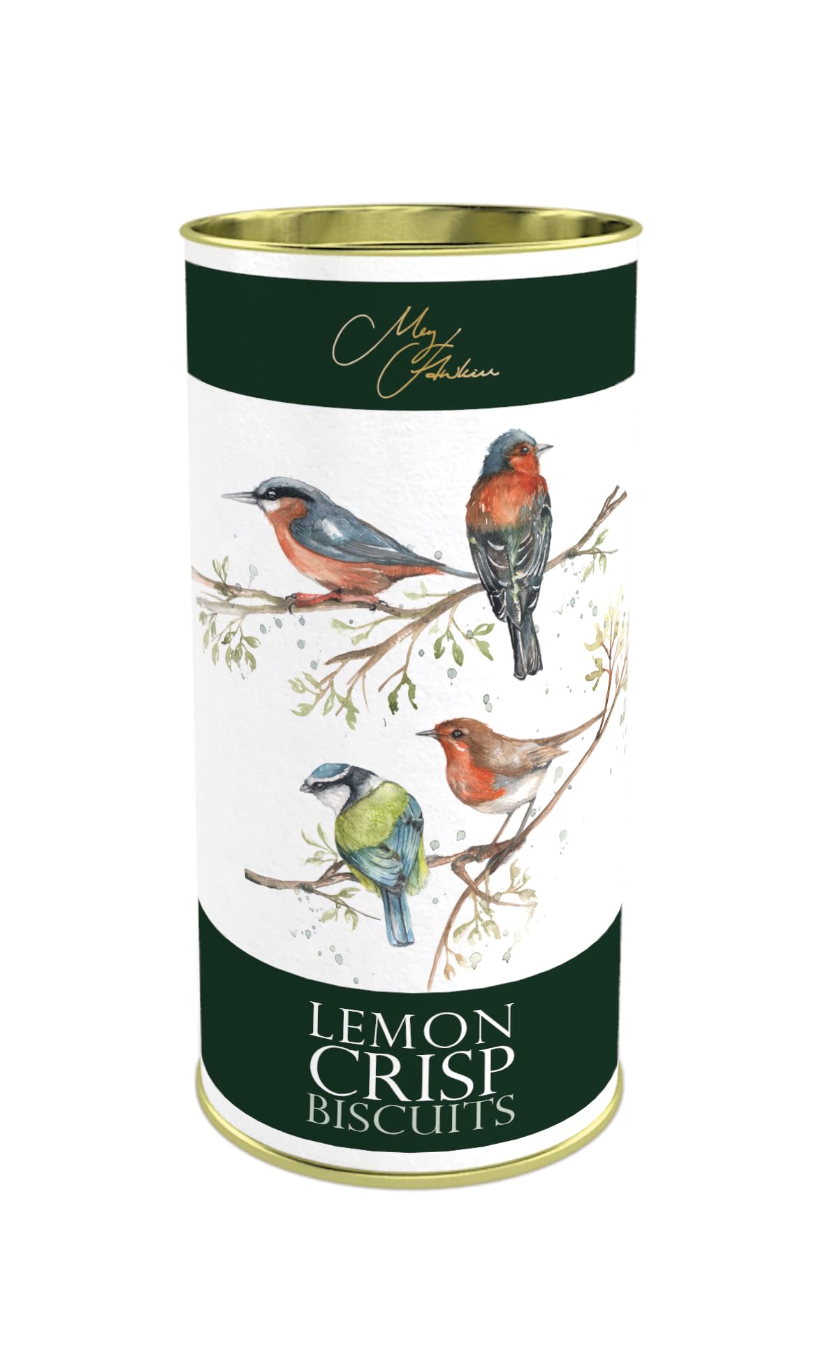 Meg Hawkins - The Lookout, Lemon Crisp Biscuits, Zesty & Delicate, 160 g Drum