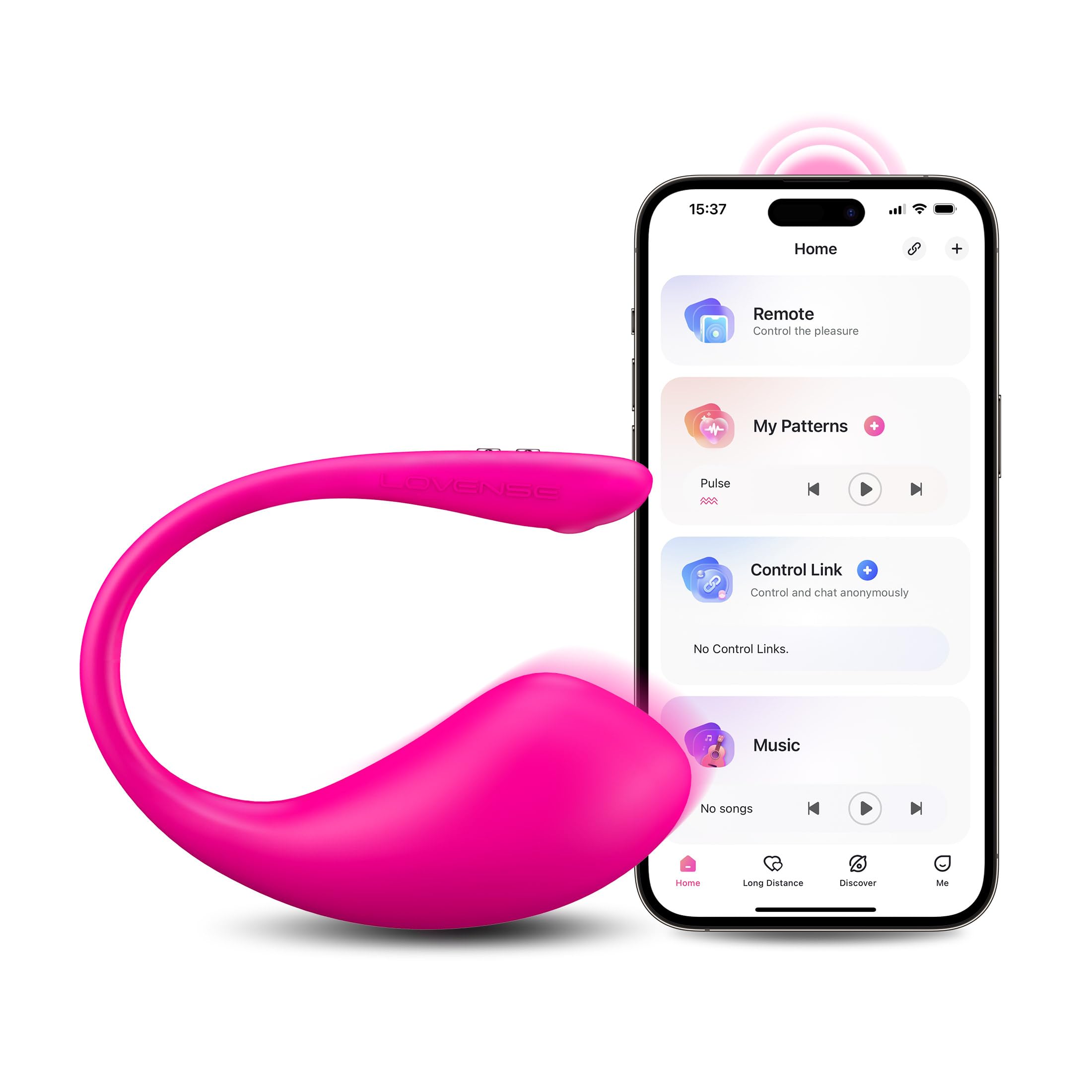 LOVENSE Lush 3 Vibrador de, estimulador Bluetooth wearable atualizado para brinquedos adultos femininos, mini vibrador para bola vibratória feminina, máquina vibratória de controle remoto