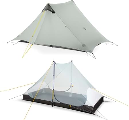 2 Person Trekking Pole Tent, Ultralight Camping Backpacking Tent (NO Poles)