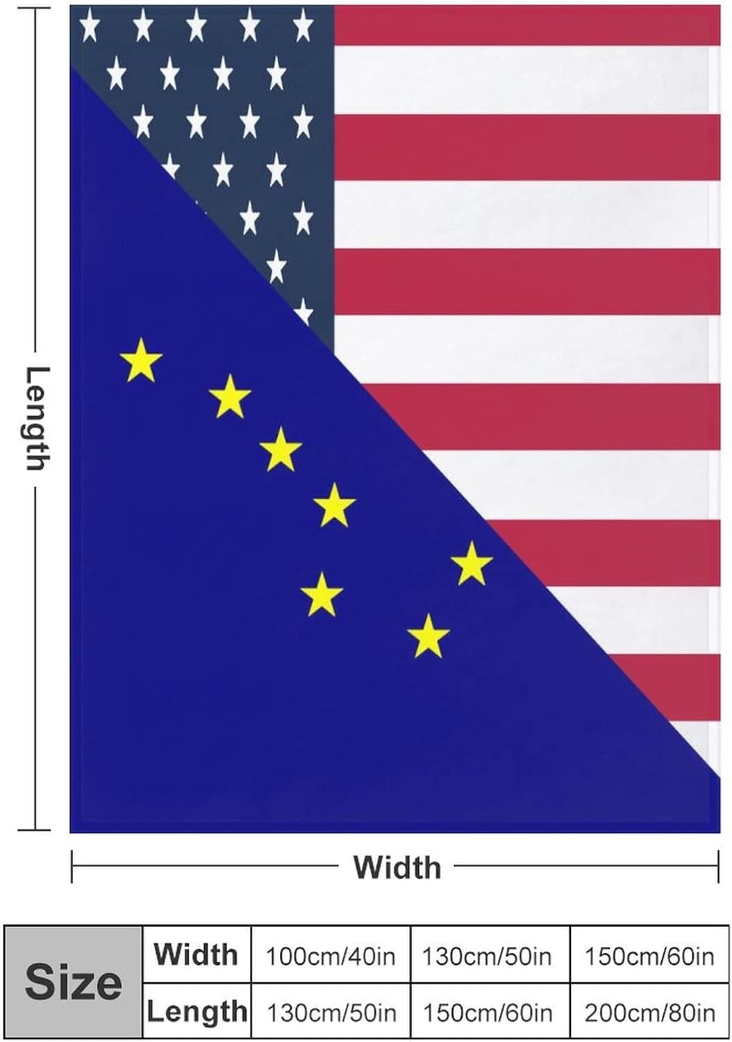 アメリカとアラスカ州旗 フランネル毛布 軽量柔らかいあたたかい毛布ベッドソファ用
