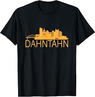 Pittsburghese Dahntahn Yinzer T shirt - Men Women Child T-Shirt