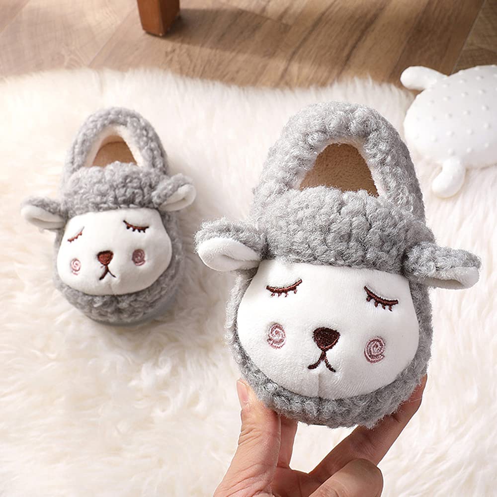 Chaussons Hiver Enfant Peluche Pantoufle Garcon Fille Chaud