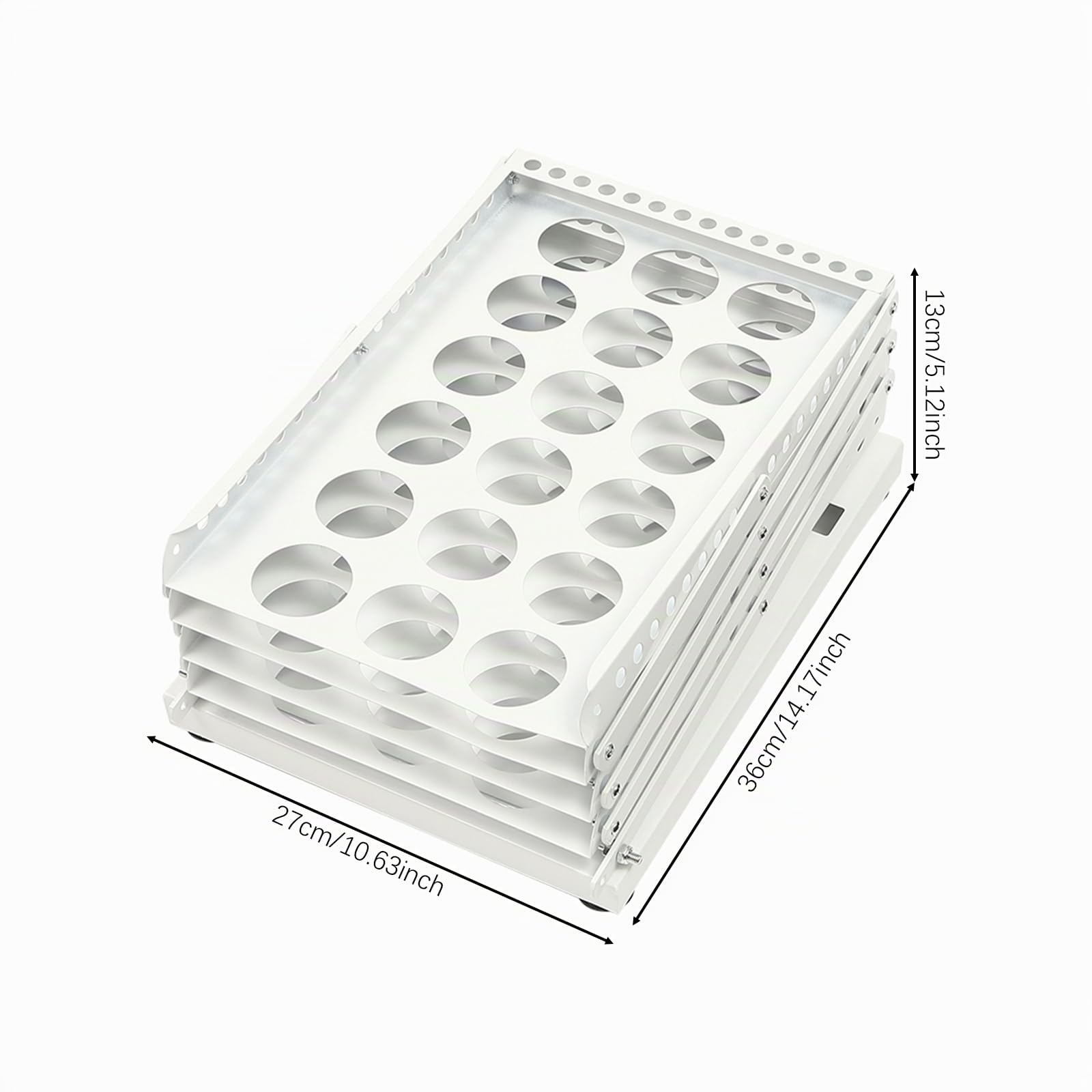 Letteratura, 4 tasche, formato A4, portatile/espositore pieghevole in ferro, per porta catalogo leggero, supporto per soggiorno, hotel, fiere, esposizioni, ufficio, bianco