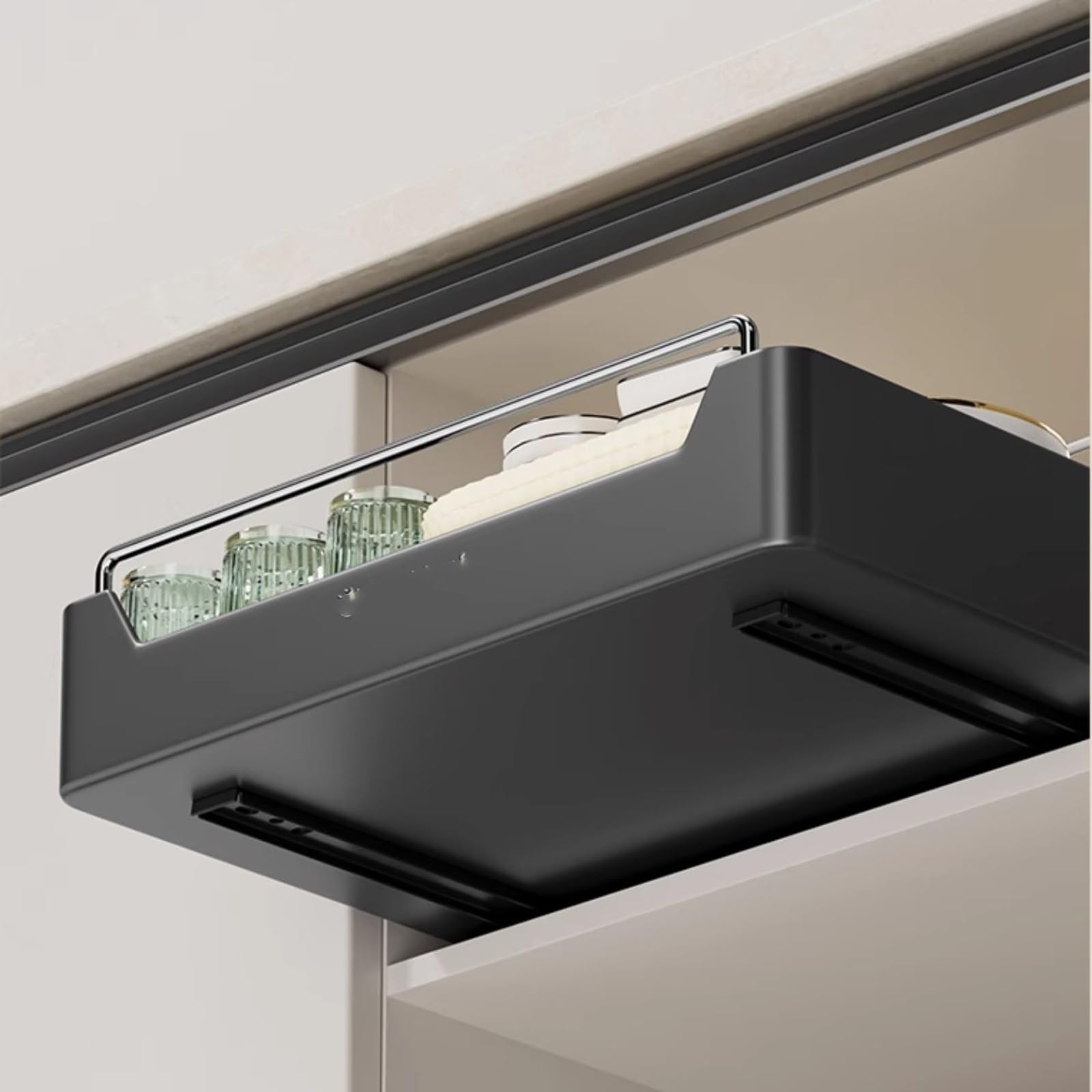 Organizzatore Sottolavello Cucina Estraibile, Ripiano Salvaspazio Cucina, Spazio Sottolavello per Pensili da Cucina, Porta Detersivi per Dispensa(25cm/9.8in)