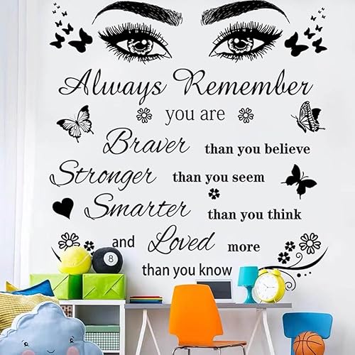 Miniatura 4 de Calcomanías de pared de vinilo  Calcomanías de pared con cita motivacional para dormitorio, sala de estar y comedor, decoración del hogar
