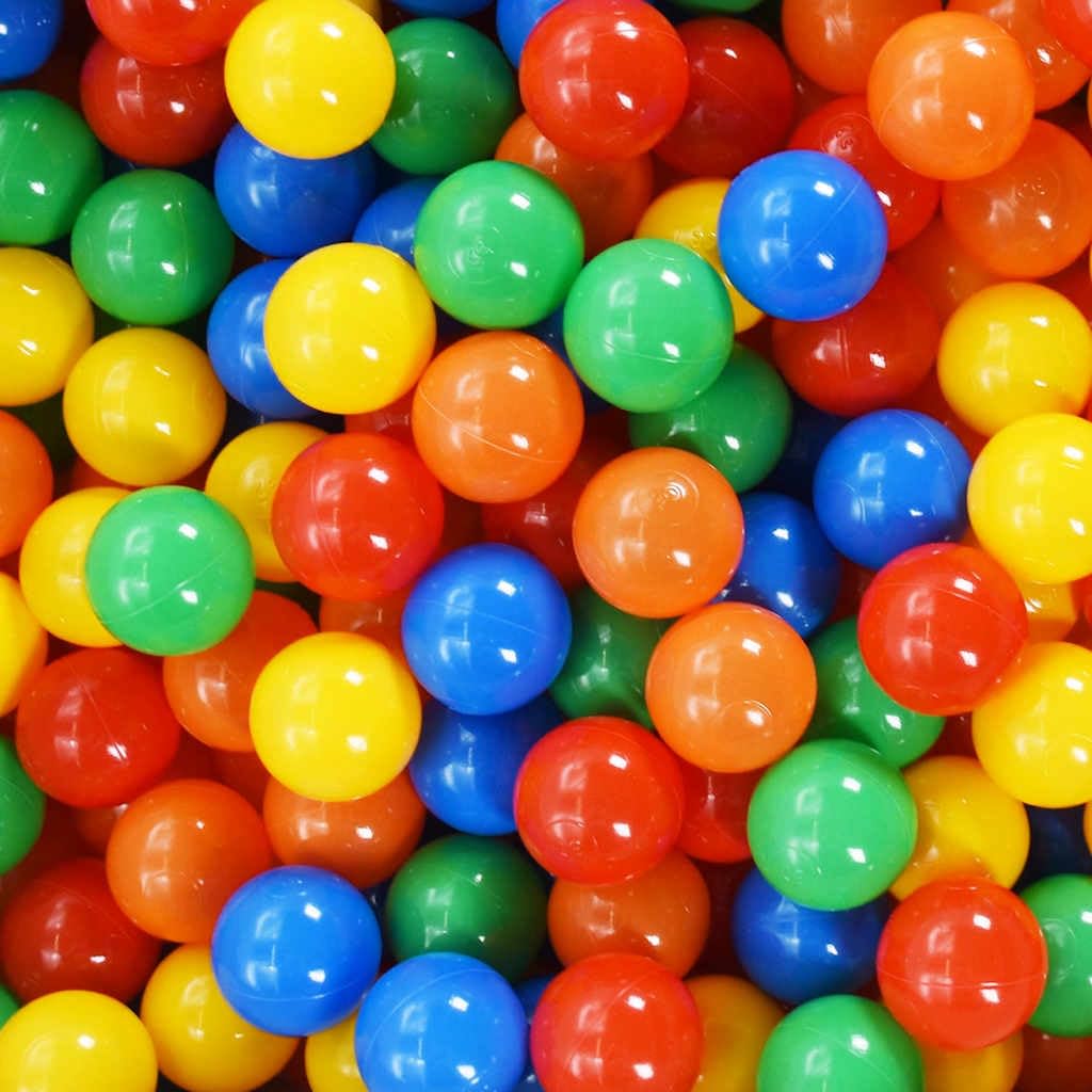 Bälle für Bällebad 1000 Stück Mehrfarbig 6 cm Durchmesser aus PE Kunststoff, Ersatzfüllung für Kinder Baby Spielzelt Laufstall Indoor Outdoor Spielzeug zur Förderung von Motorik und Sensorik
