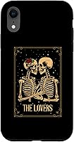 Vista 23 de iPhone 13 Pro The Lovers Skeleton Tarot Card Astrología Gótico Halloween Case
