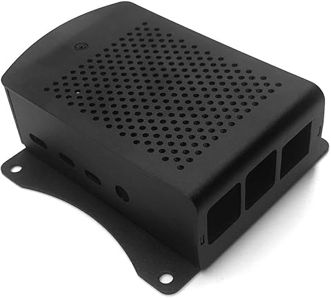 Kurphy para Raspberry Pi 4B Carcasa de Aluminio Carcasa metálica Negra Carcasa Negra Carcasa Negra para RPI 4 Modelo B RPI 4B Carcasa Informática,Componentes,Dispositivos externos,Cajas de ordenador de sobremesa