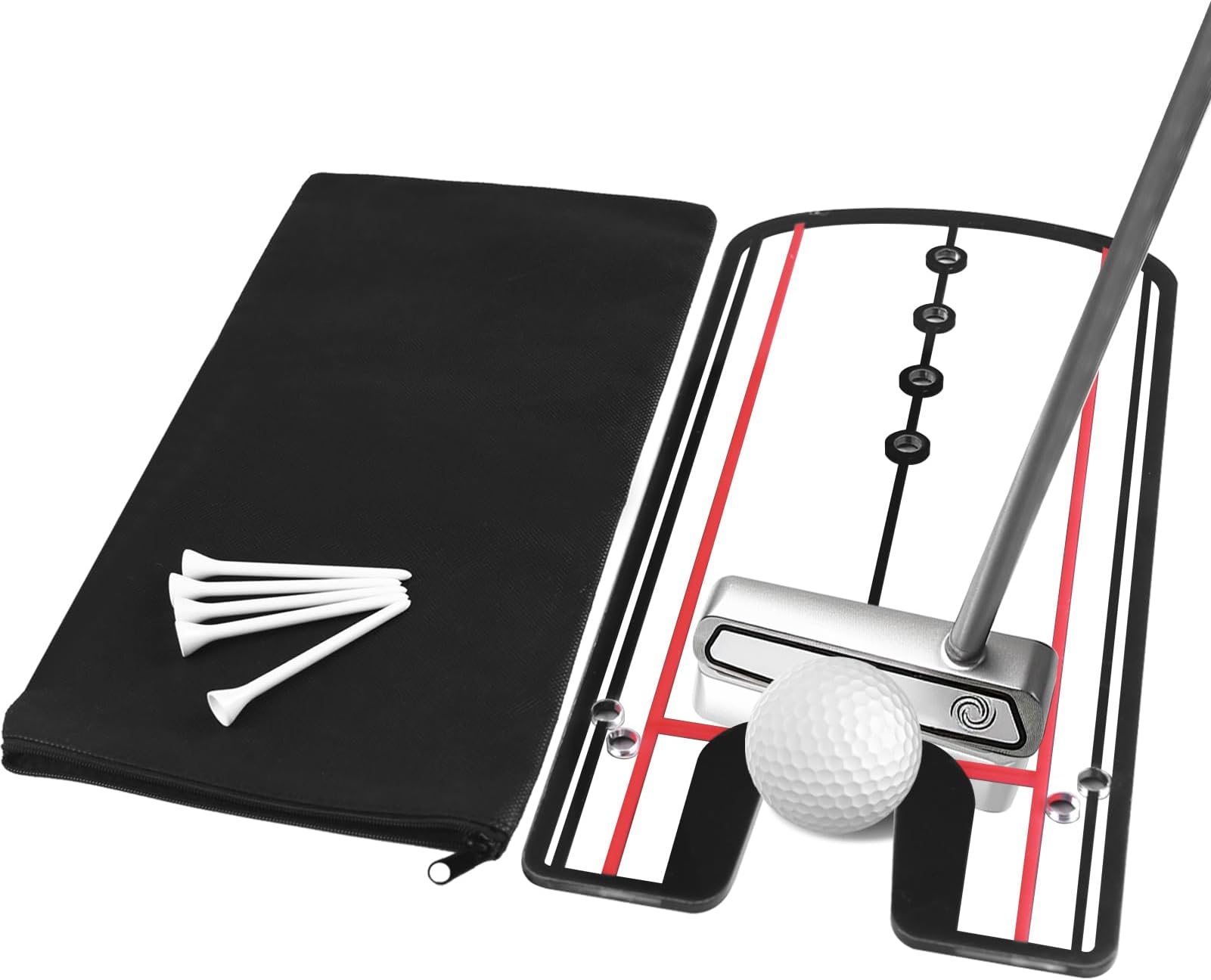 Golf Putting Alignment Mirror, Portable Practice Putting Trainer, Training Aid Trainer Eye Line Practice Your Putting Alignment Tool, Swing Training Aids 12 x 6 inch