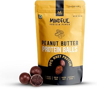 Eat Anytime Protein Balls - Peanut Butter (30 balls, 3 * 100 g per pack) | 3g Protein per ball | No Added Sugar | Healthy Price In India