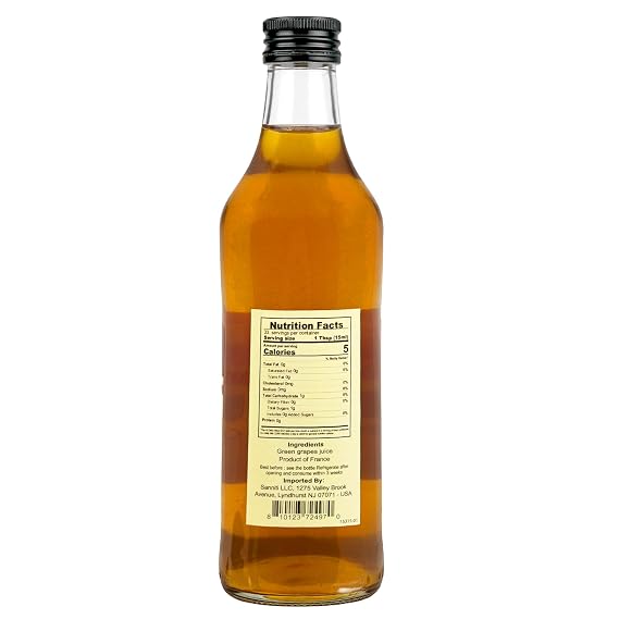Sanniti Verjus from Perigord, 16.9 Fl Oz French Green Grape Juice, 14 g/L Acidity, Product of France, Gourmet Alternative to Vinegar & Lemon Juice