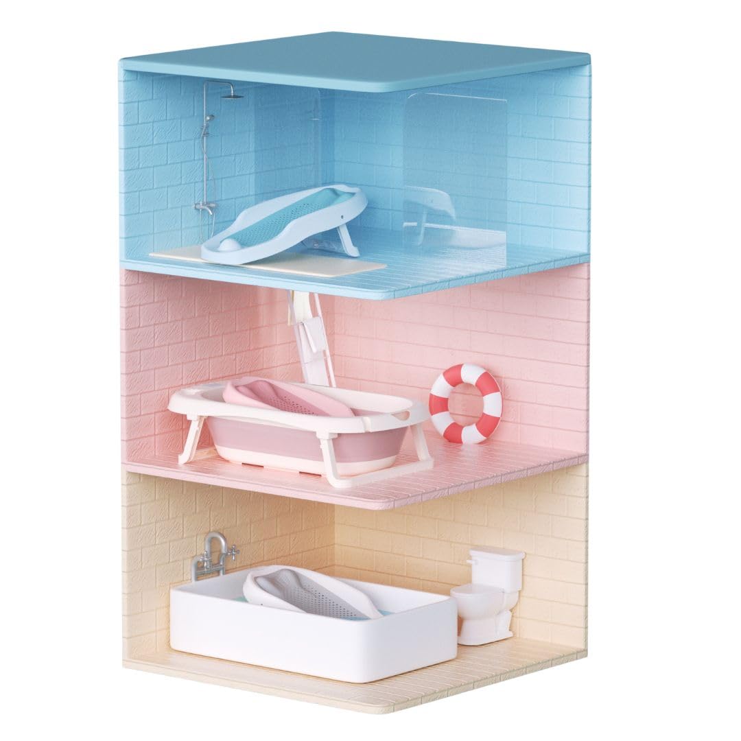 Cojín de Baño para Bebé Recién Nacidos | Almohada Flotante y Antideslizante | Apoyo Ergonómico para la Bañera | Suave, Seguro y Fácil de Secar (Gris)