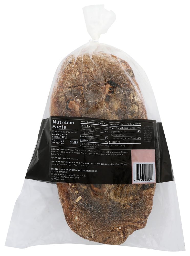 Zak the Baker Walnut & Cranberry Sourdough, 625 GR | Grocery