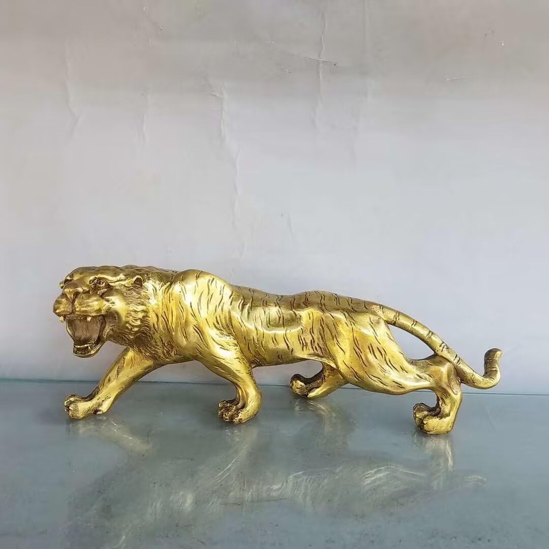 GLETSF Sculpture Crafts Statue Decorations Pure Copper Lying Cow Ornament Animal Office Decoration Handicraft Ornament,