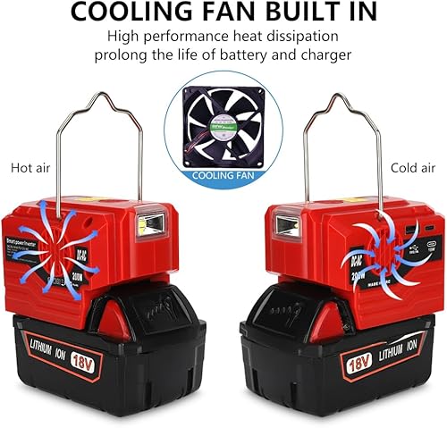 Miniatura 5 de Generador inversor de 200 W para Milwaukee M18 18 V batería de litio estación de energía portátil para inversor Milwaukee 18V CC a CA 110V-120V