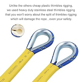 X XBEN Outdoor Climbing Rope Rock Climbing Rope, Escape Rope Climbing Equipment Fire Rescue Parachute Rope (32 Foot) - Blue