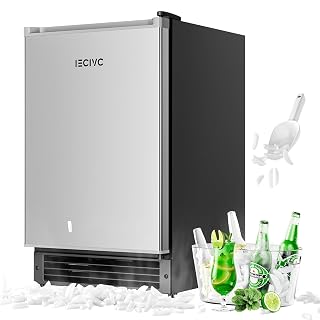 Under Counter Crescent Ice Maker Machine, 15'' W Drainless Built-in Ice Maker, 15 LBS/Day with 12 LBS Storage Bin, Perfect for Commercial Home Bar, No Drain - Amazon product rated Grade B