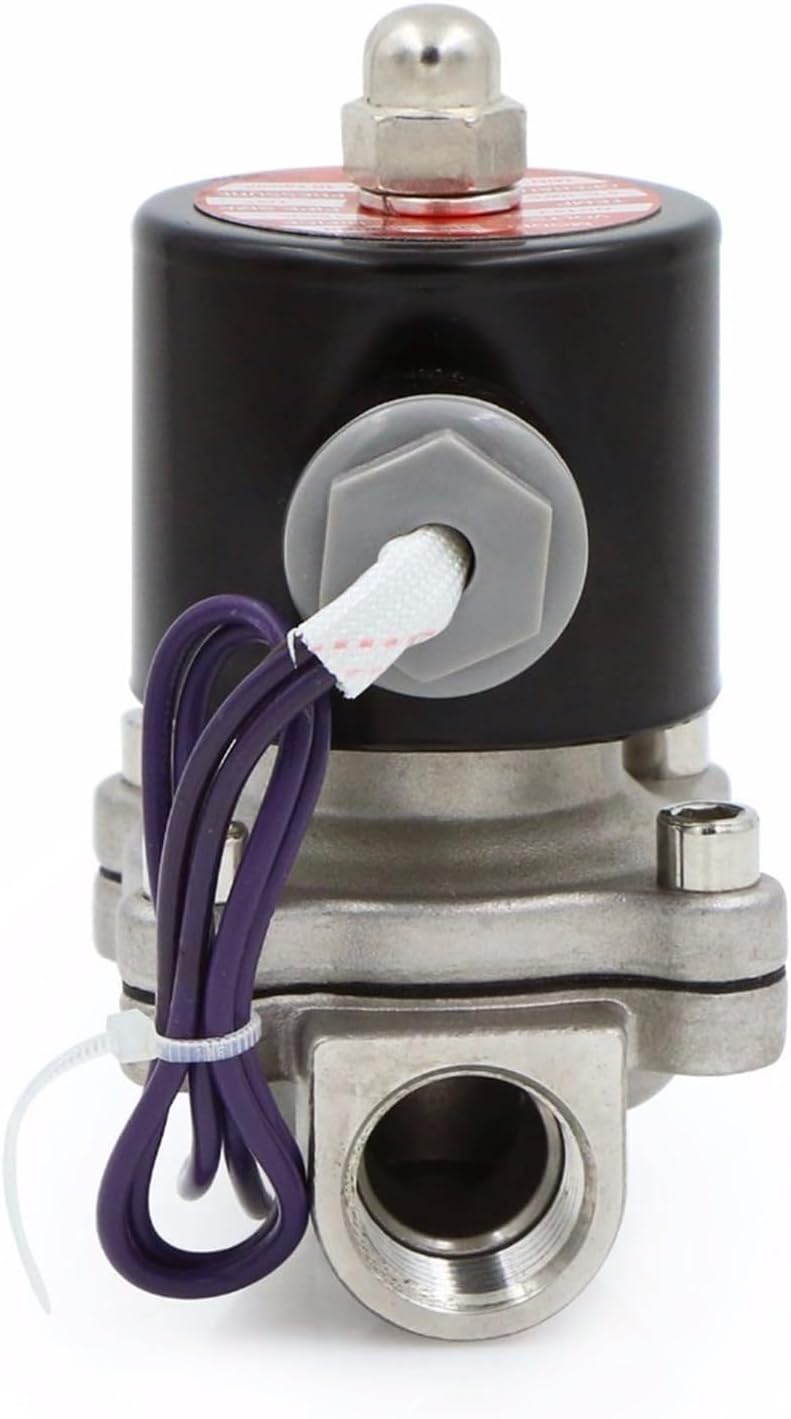 1PCS 1/2" stainless steel solenoid valve 12V DC normally closed water, air, CE certification(NPT)