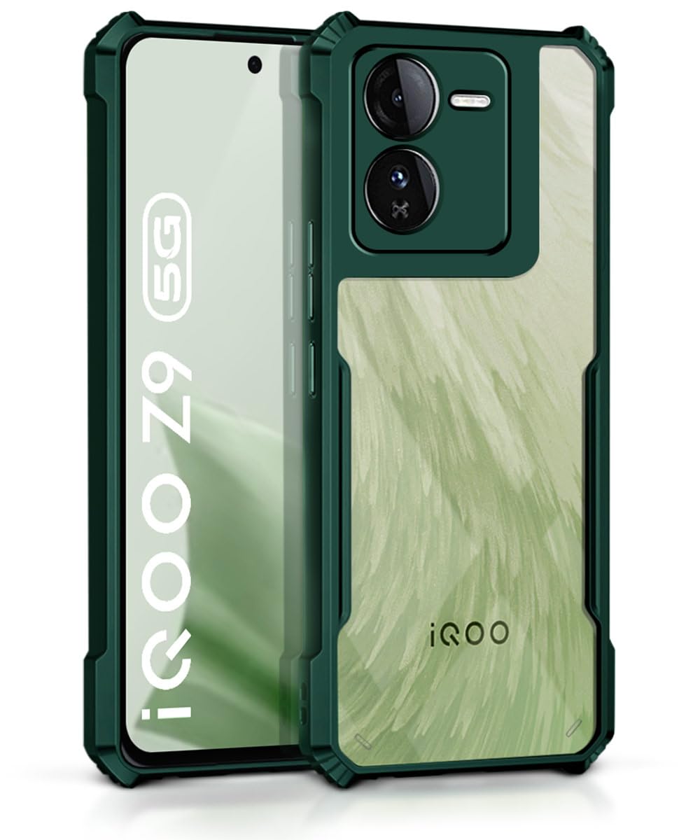 WOW IMAGINE Shock Proof Clear Back Case Mobile Cover for iQOO Z9 5G (Hard | Hybrid PC + TPU | Full Armour Device & Camera Protection | Black) (B0CXPFXTBW) Amazon Price History, Amazon Price Tracker