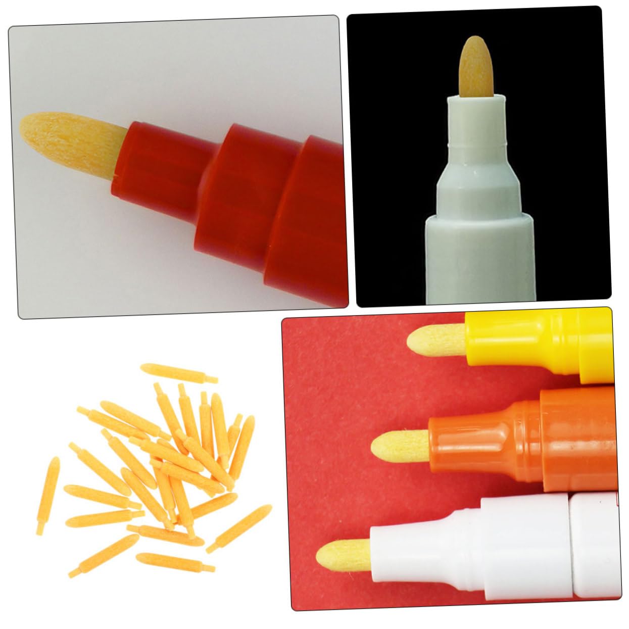 EXCEART 500 Stk Ersatzminen für Farbstifte kreativität kreativekraft Lackstift Spitzen Stiftmine Stiftspitzen markieren Marker-Stift-Punkte malen Feder Ausrüstung Textmarker Student Pinsel