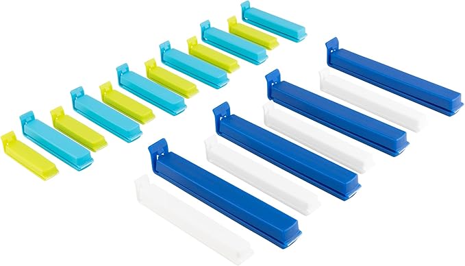 Linden Sweden Twixit! Bag Clips - Set of 20 - Keep Food Fresh, Prevent Spillage - Great for Storage and Organization - Microwave, Freezer and Dishwasher-Safe - BPA-Free