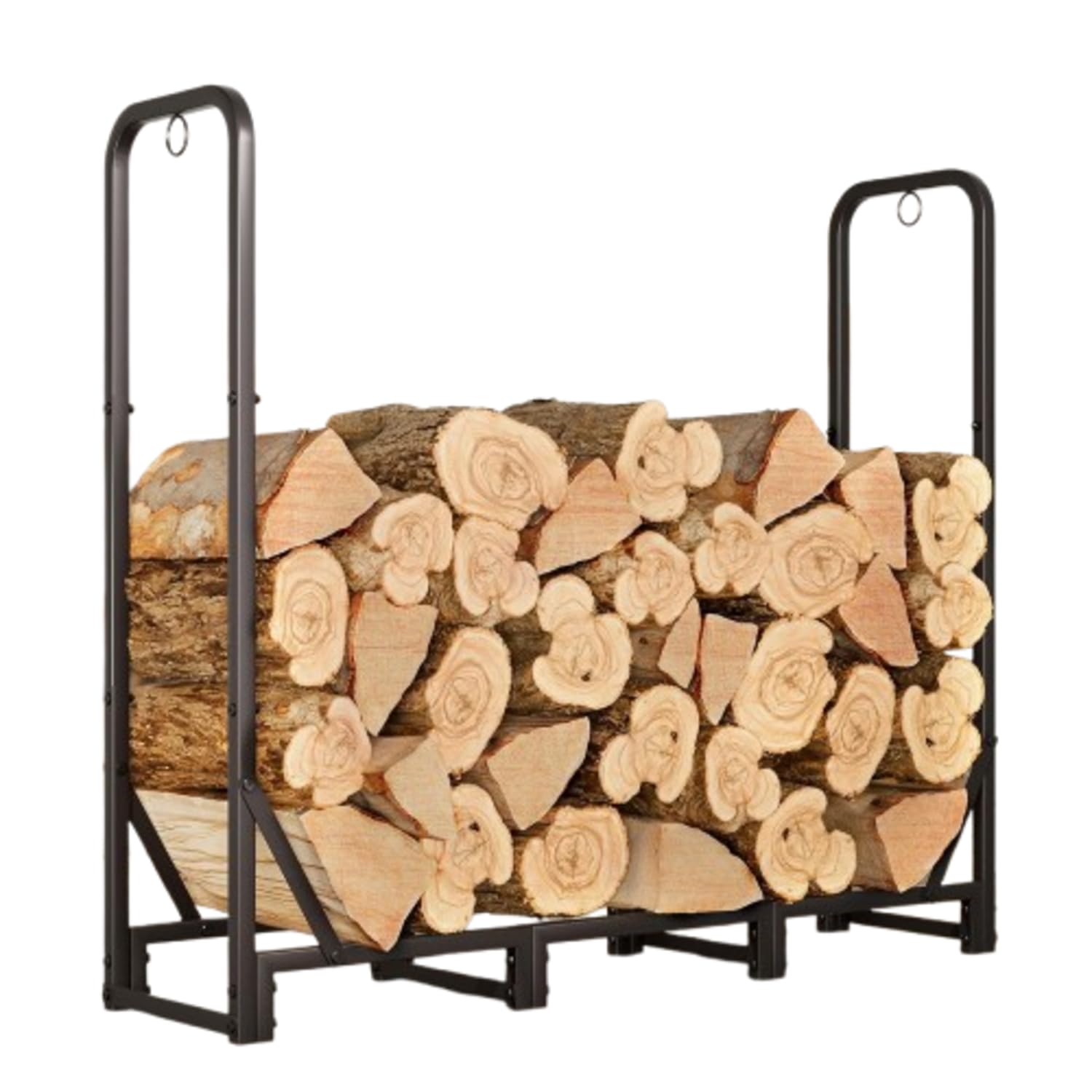 Idzo 48in Firewood Rack, 1100lbs Load Capacity, Solid Steel High Capacity, Anti-Rust & Weather-Resistant Wood Holder for Indoor Outdoor