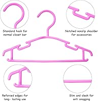 Vista 2 de Perchas de bebé GoodtoU, paquete de 100 ganchos de plástico para niños pequeños, ganchos para ropa de bebé, para organización de armario, guardería