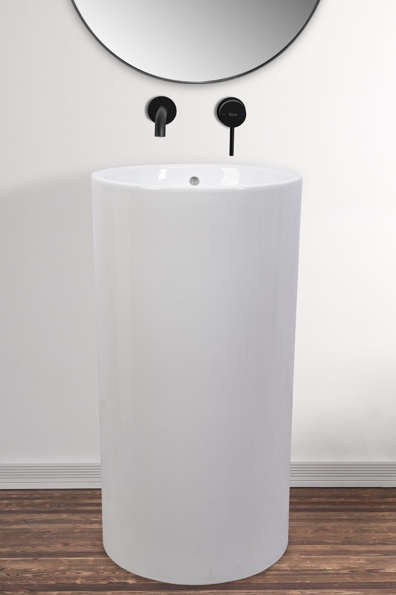 Rea ESTERA Lavabo Independiente Lavabo de baño 46 x 46 x 85 cm Cerámica (Blanco)
