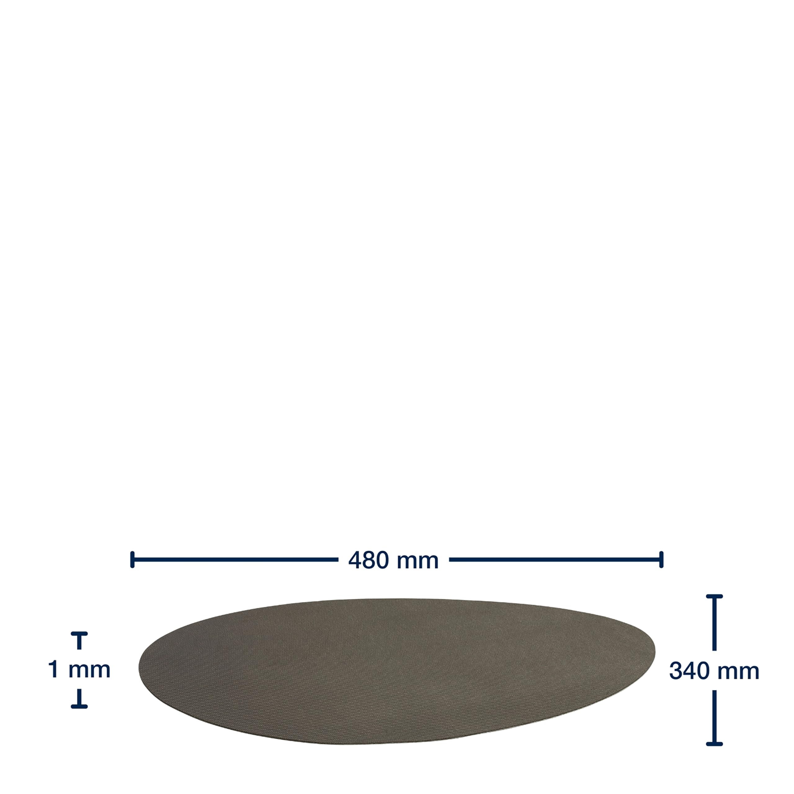 LEONARDO HOME GOCCE 055227 Lot de 4 Sets de Table réversibles Surface Facile d'entretien Durable Antidérapant Élégant Utilisation Flexible pour Tous Les Jours Diamètre 34 cm Gris