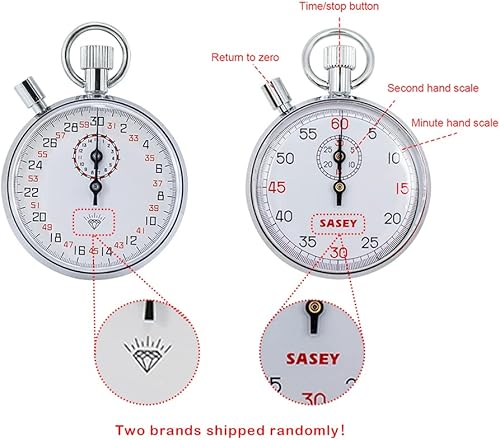Miniatura 3 de iDili Cronómetro mecánico, cronógrafo deportivo cronómetro de mano cronómetro (SXJ803)