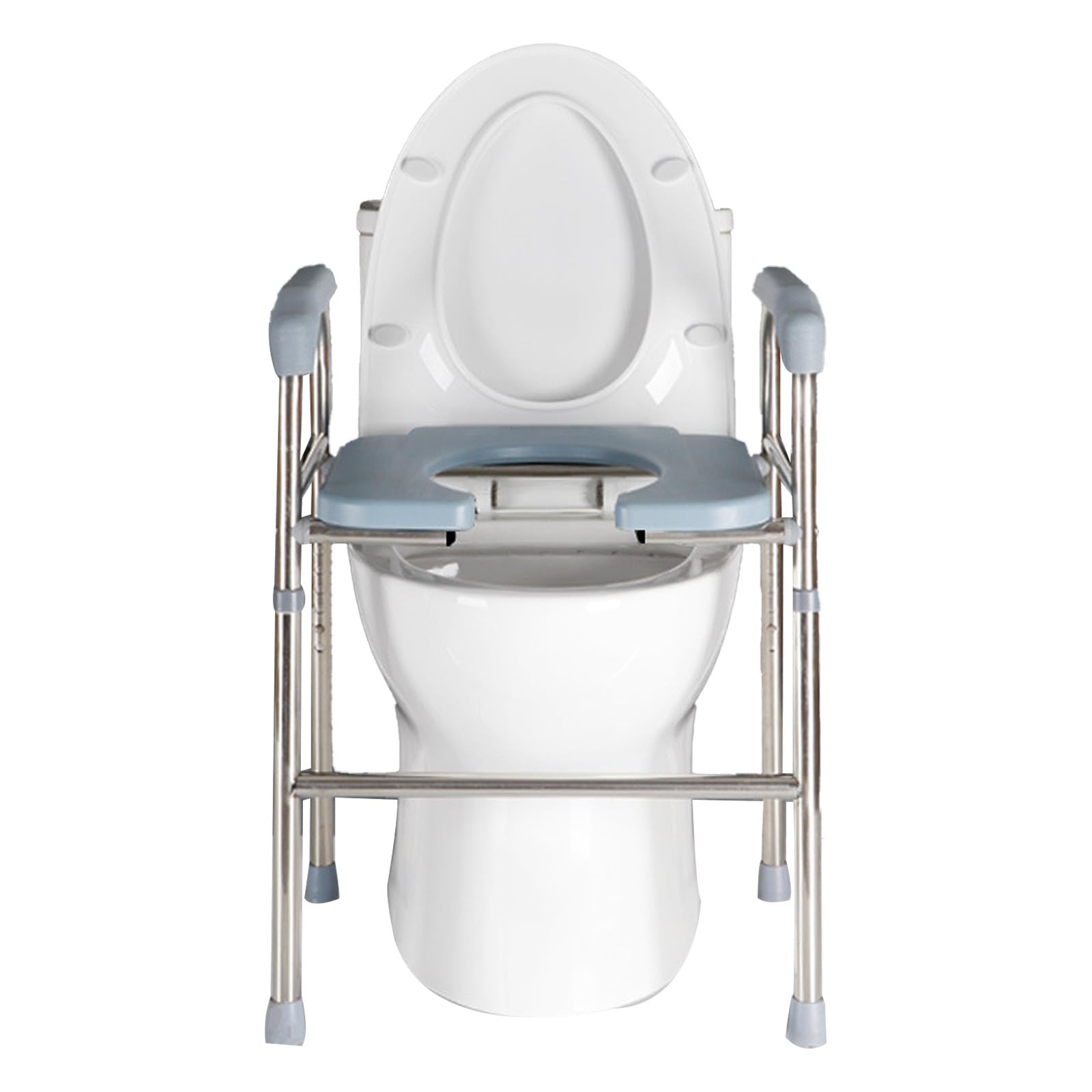 Asiento elevador de inodoro con reposabrazos, altura ajustable, ayuda para levantarse de inodoro para personas mayores, barandilla de seguridad para inodoros sin taladrar, ayuda para levantarse