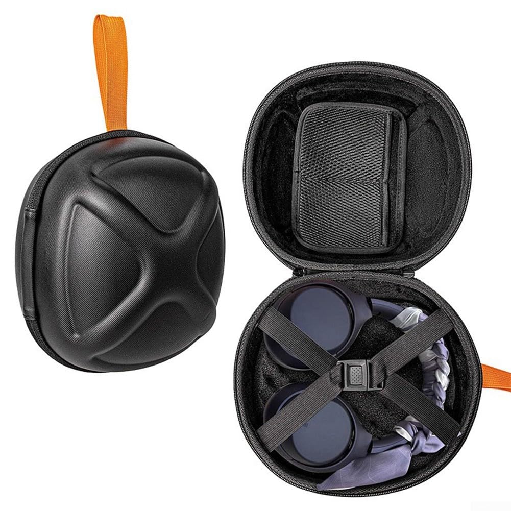 Custodia per cuffie in EVA per Sony WH-1000XM4, custodia protettiva portatile con tasca in rete per cavi e accessori, custodia rigida da viaggio 23 x 21 x 16 cm, nera