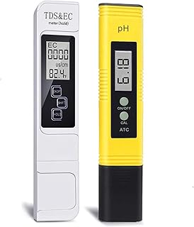 PH Meter TDS Meter Combo, Pool Water Test Kit, PH Tester Digital, PPM Meter, 0.01 Resolution TDS PH EC Temperature 4 in 1 Set for Drinking Water, Hydroponics, RO System, Aquarium, Swimming