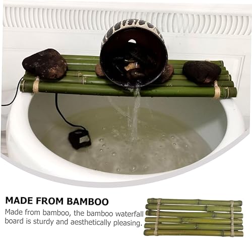 Miniatura 5 de GANAZONO Soporte de fuente hecho a mano para acuario para pecera, tablero de cascada único para un ambiente acuático vibrante