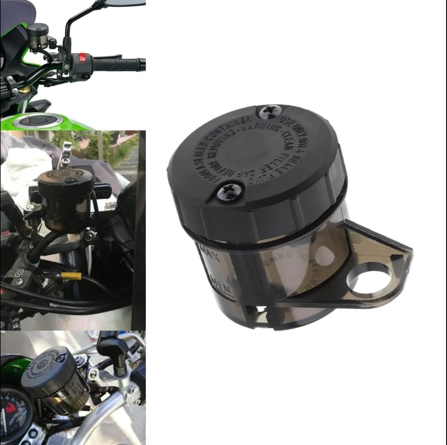 Jasvant Holdings Universal Motorcycle Brake Clutch tank Fluid Reservoir Oil Tank Oil can/Rambo Oil Can (Black)-image-26