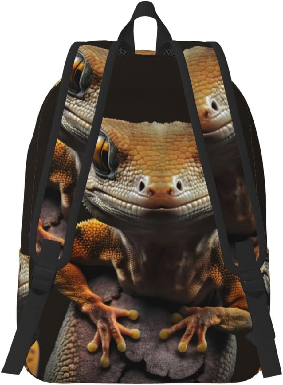 Gecko Lizard Backpack with Adjustable Straps, Suitable for Travel Picnics Activities