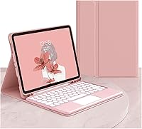 Vista 21 de Funda con teclado para iPad Air2 - Touchpad, magnético, Bluetooth desmontable, funda inteligente delgada para iPad 5ª/6ª generación de 9.7 pulgadas