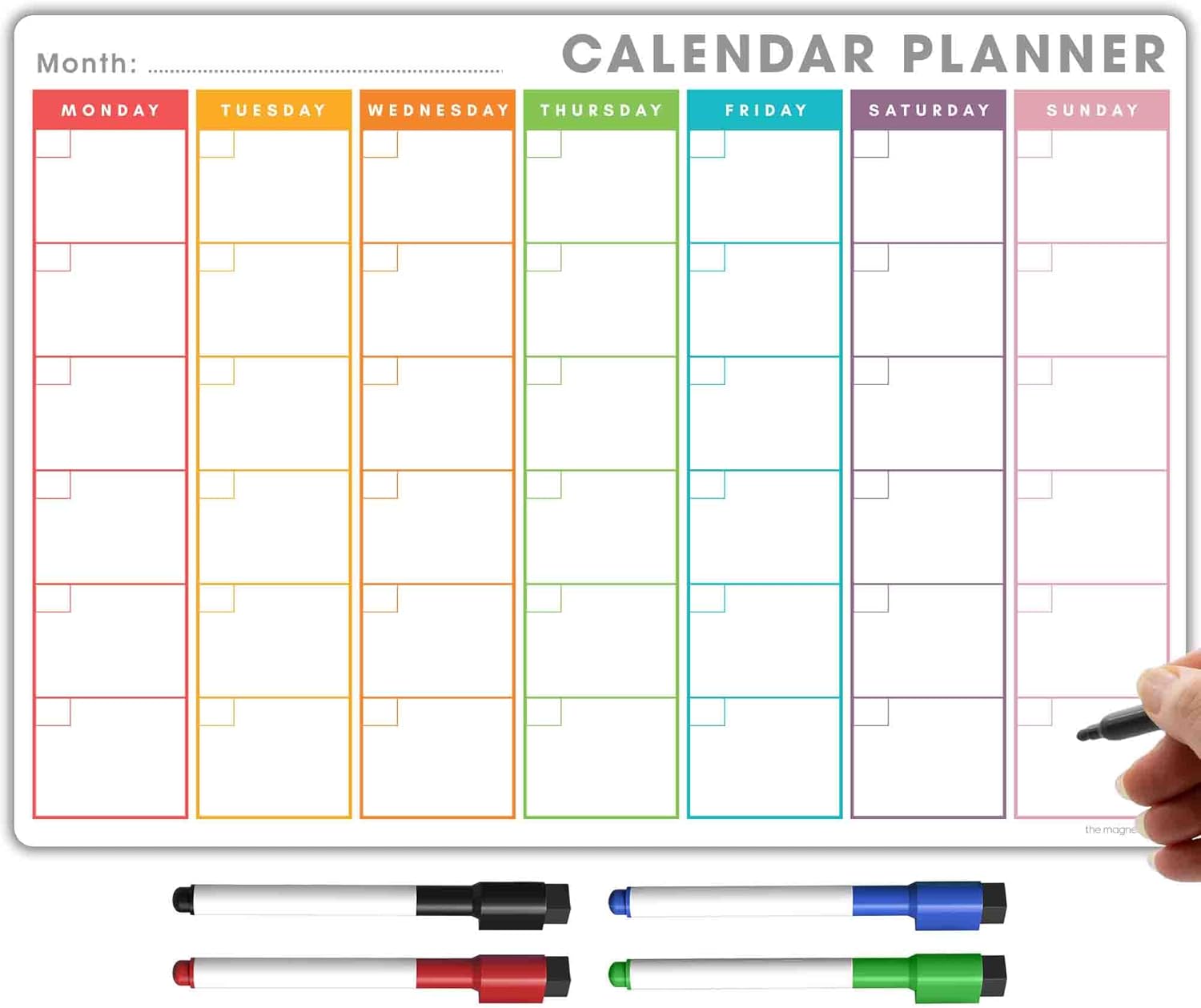 TS Agnetic Onthly Planner And Dry Wipe Pen, Fridge Calendar Whiteboard For Eal Prep, Notes - View #13